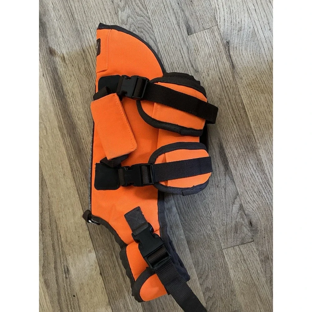 Aussie Naturals Dog Floatation Vest Blaze Orange Medium Pet Hunting Safety